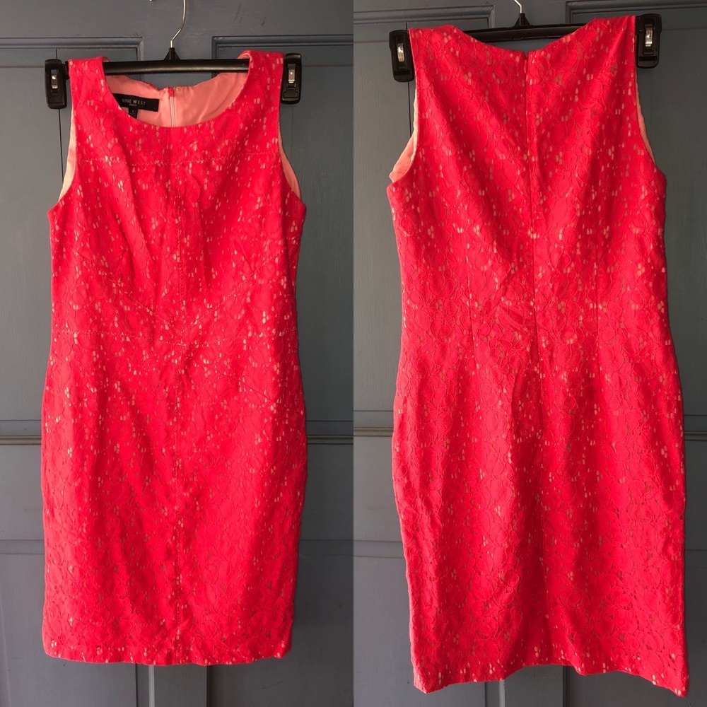 NINE WEST spring pink dress